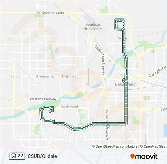 22 Bus Line Map