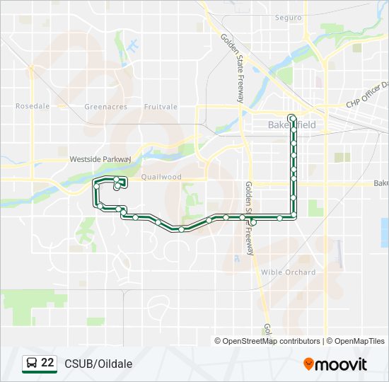 22 Bus Line Map