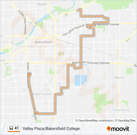 41 Bus Line Map
