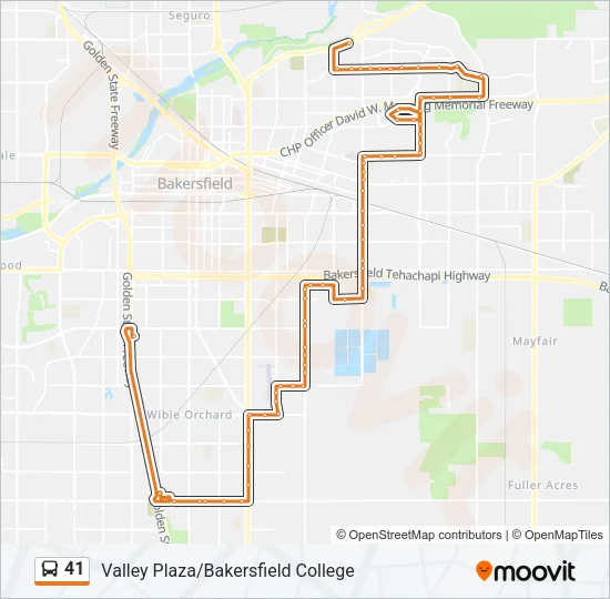 41 Bus Line Map