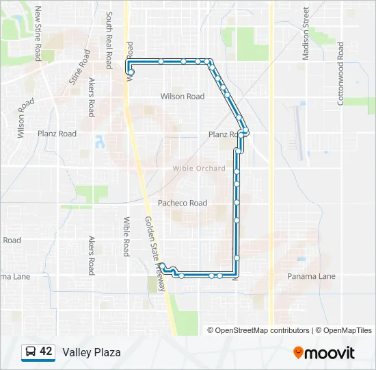 42 Bus Line Map