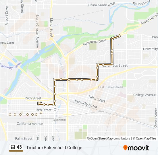 43 Route: Schedules, Stops & Maps - Bakersfield College (Updated)