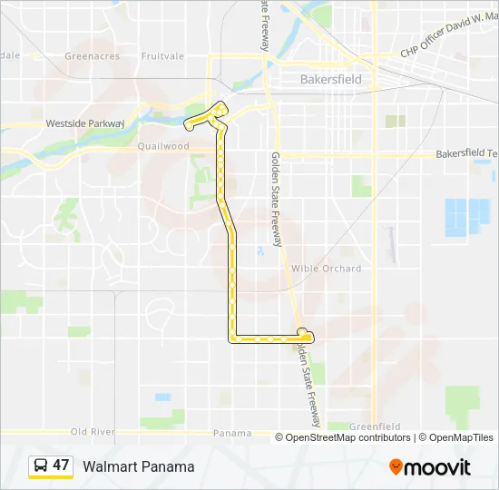 47 Bus Line Map