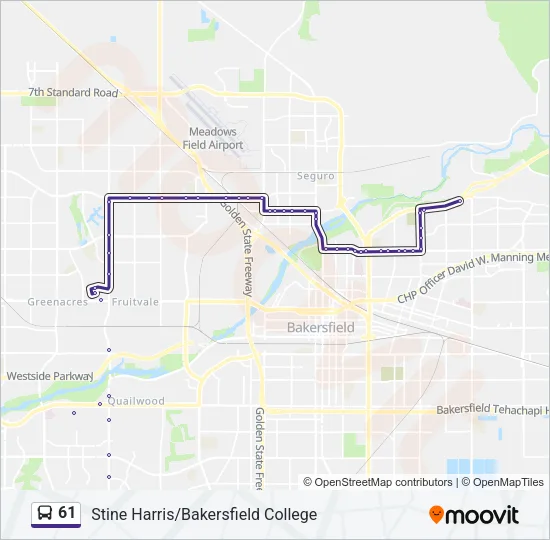 61 Bus Line Map