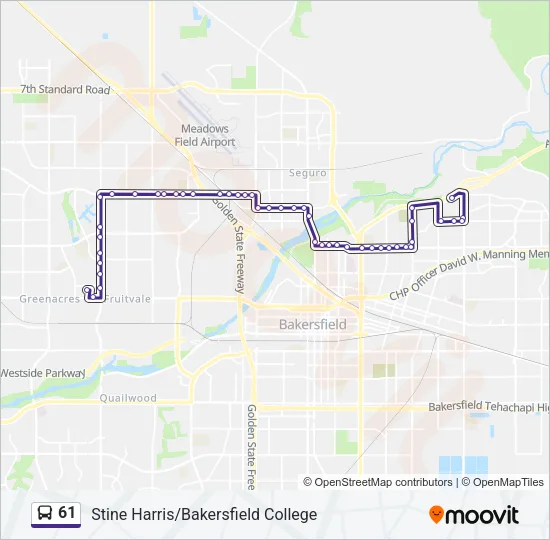 61 Bus Line Map