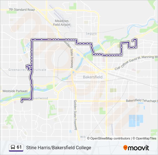 61 Bus Line Map