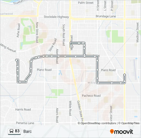 83 Bus Line Map