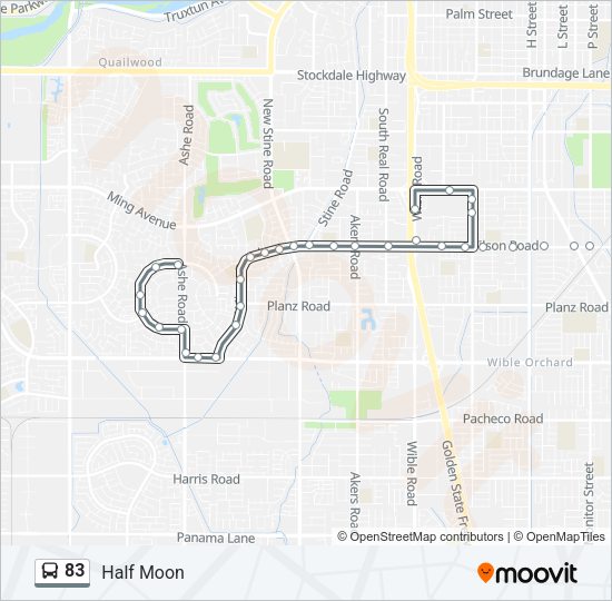 83 Bus Line Map