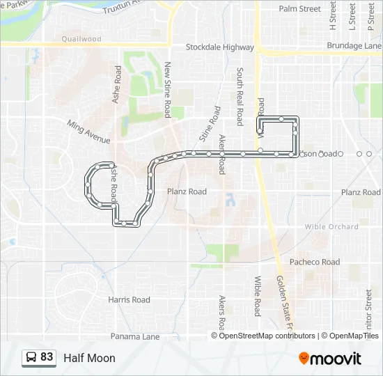 83 Bus Line Map