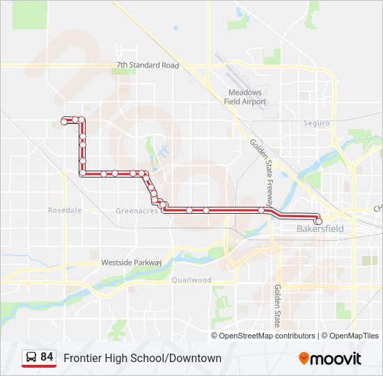 84 Bus Line Map
