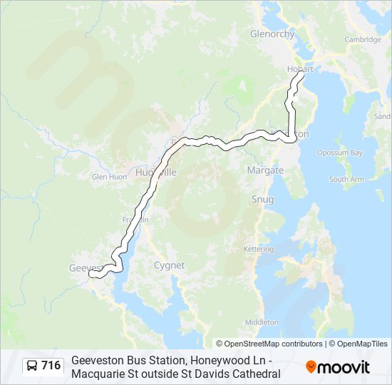 716 bus Line Map