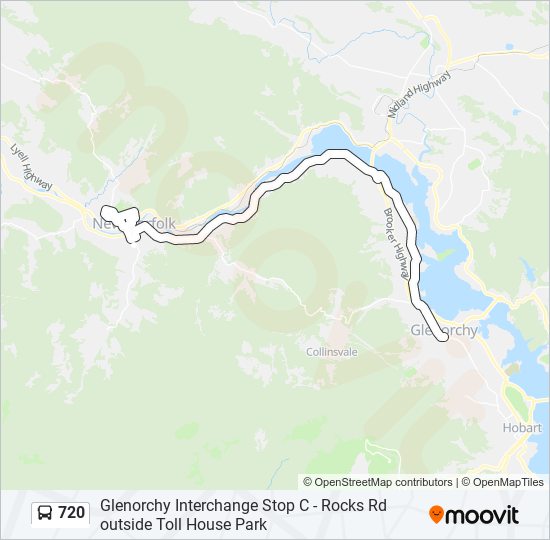 Mapa de 720 de autobús