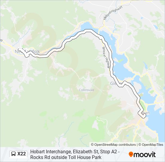 X22 bus Line Map