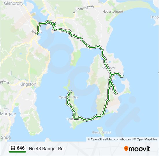 646 bus Line Map