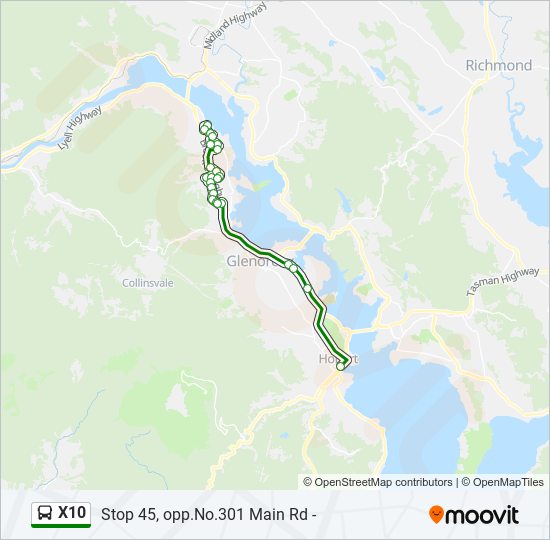 X10 bus Line Map