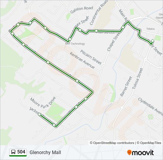 504 Route Schedules, Stops & Maps Glenorchy Mall (Updated)
