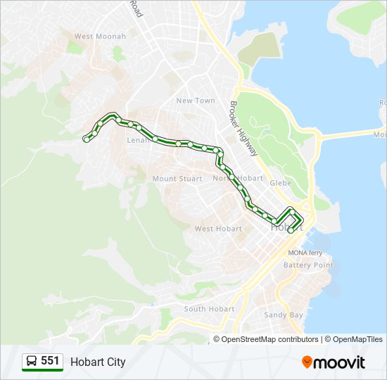 551 bus Line Map
