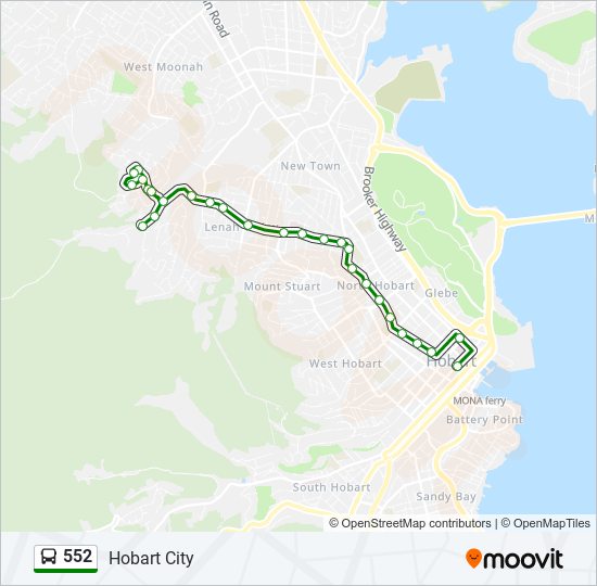 552 bus Line Map