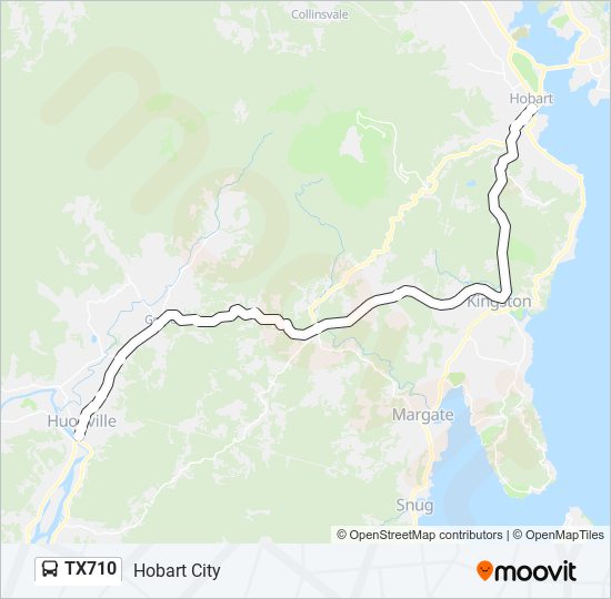 TX710 bus Line Map