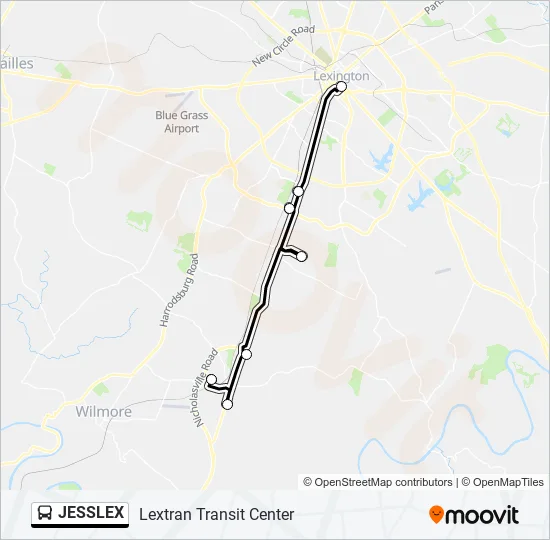 JESSLEX Bus Line Map