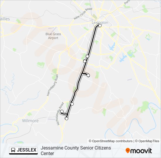 JESSLEX Bus Line Map