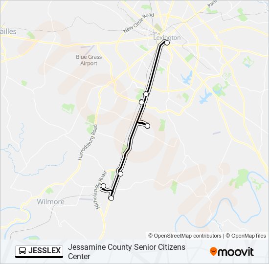 JESSLEX bus Line Map