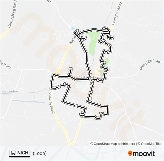NICH Bus Line Map