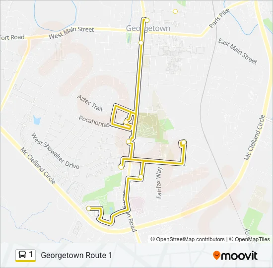 1 Bus Line Map