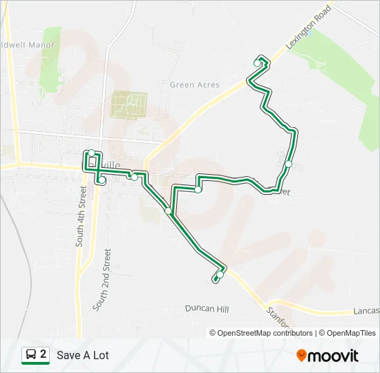 2 Bus Line Map