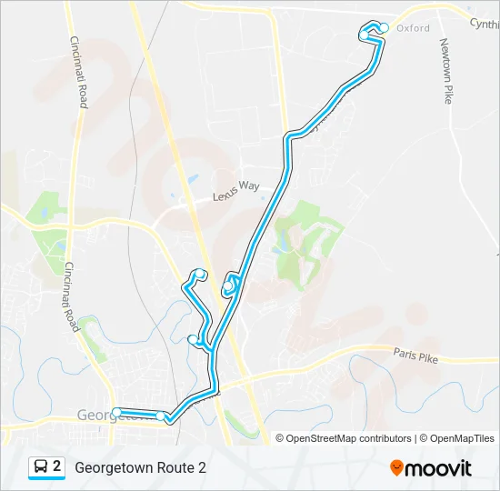 2 Bus Line Map