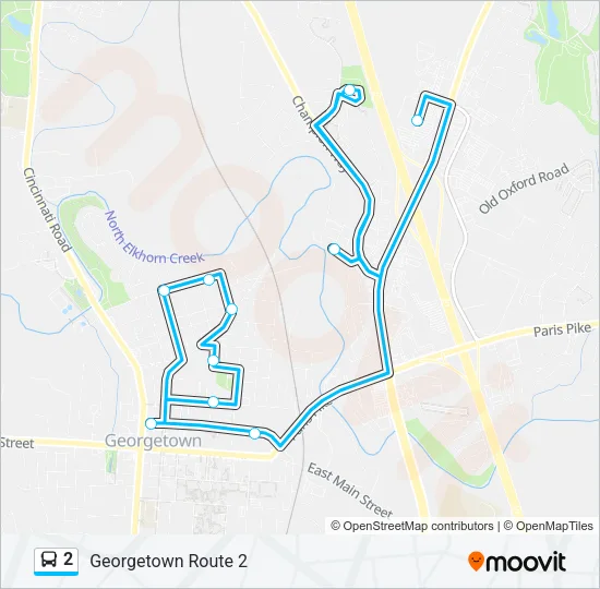 2 Bus Line Map