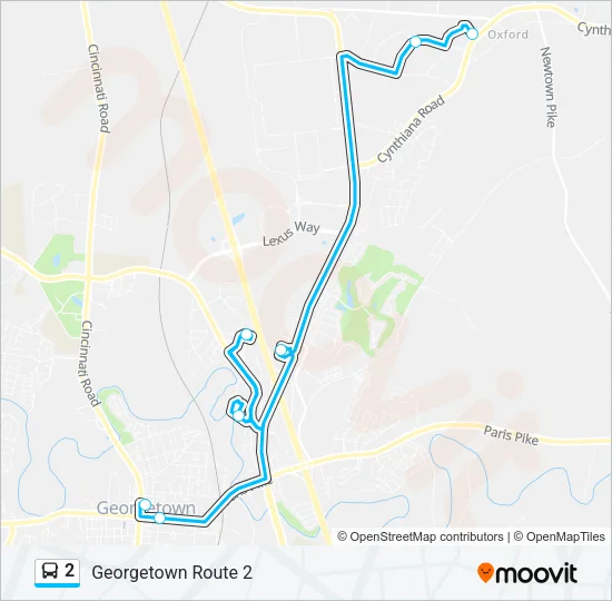 2 Bus Line Map