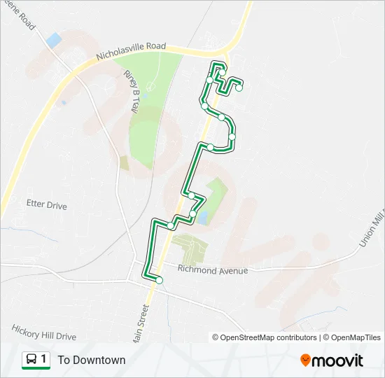 1 Bus Line Map