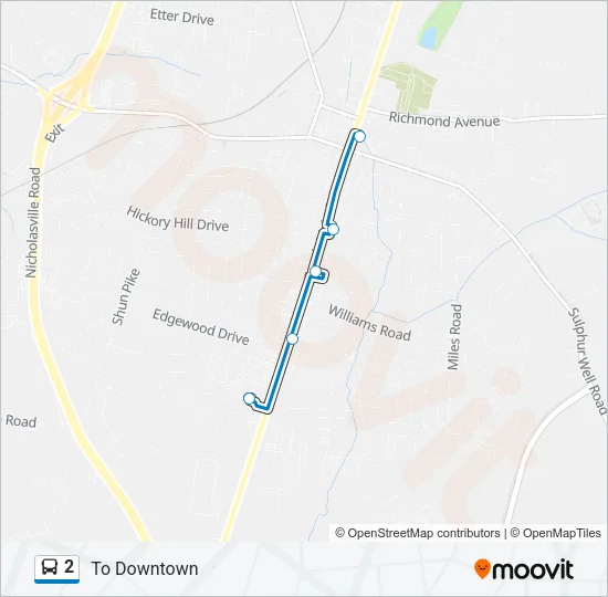 2 Bus Line Map