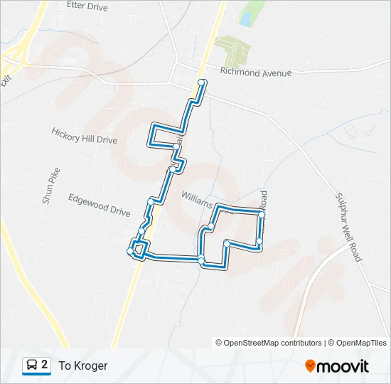 2 Bus Line Map