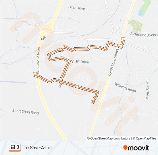 3 bus Line Map