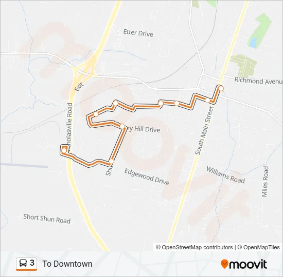 3 Bus Line Map