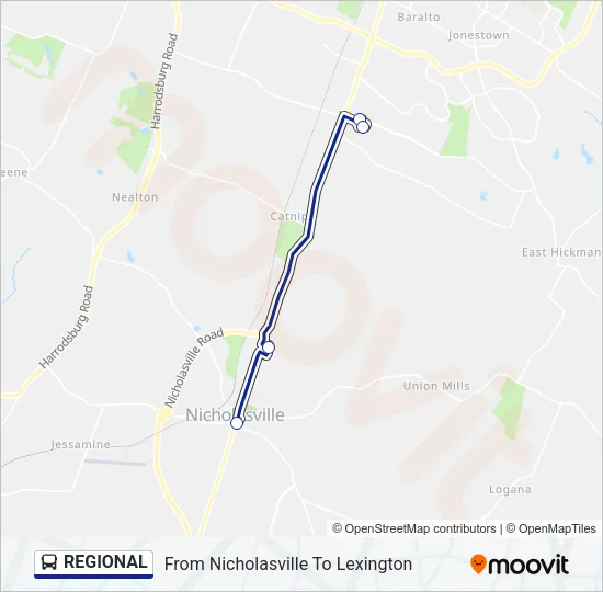 REGIONAL Bus Line Map