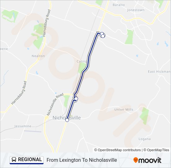 REGIONAL Bus Line Map