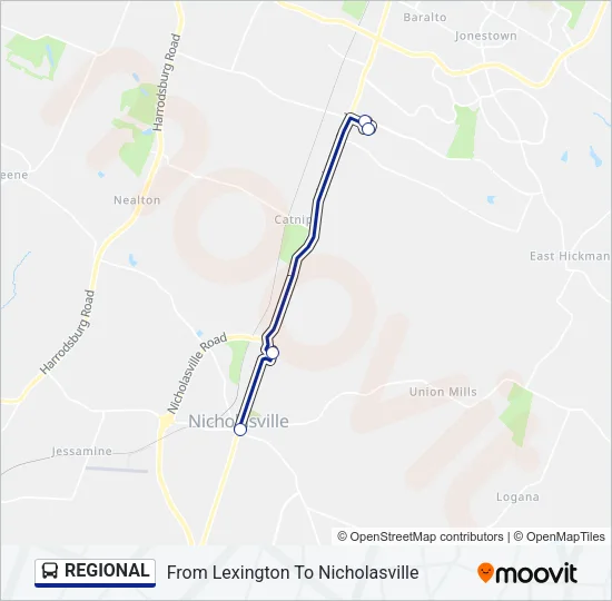 REGIONAL Bus Line Map