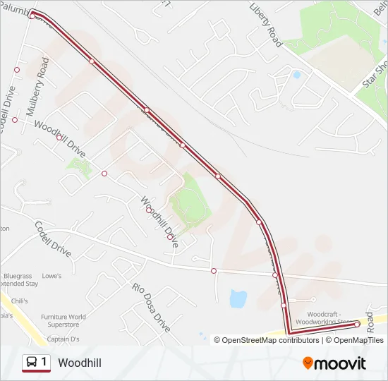 1 Bus Line Map