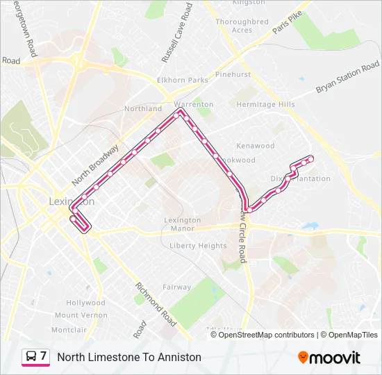 7 Bus Line Map