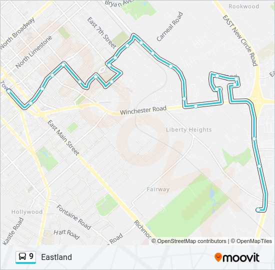 9 Bus Line Map