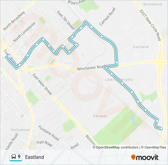 9 Bus Line Map