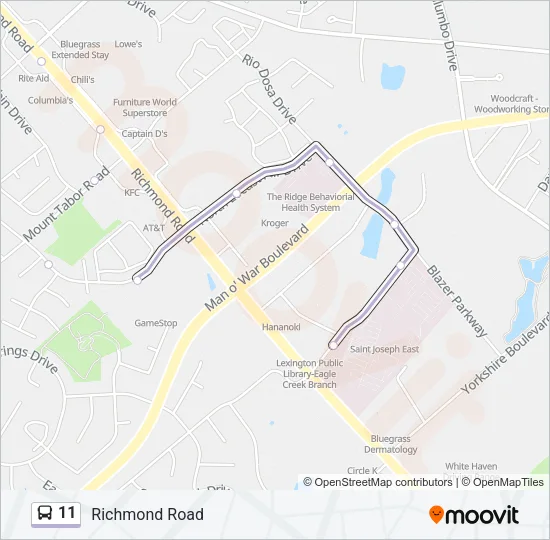 11 Bus Line Map