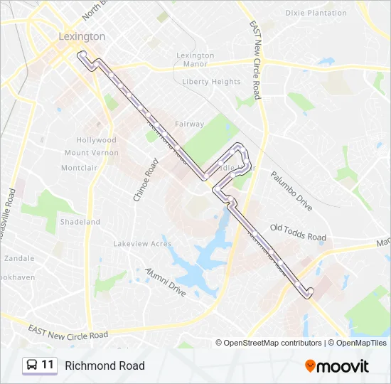 11 Bus Line Map