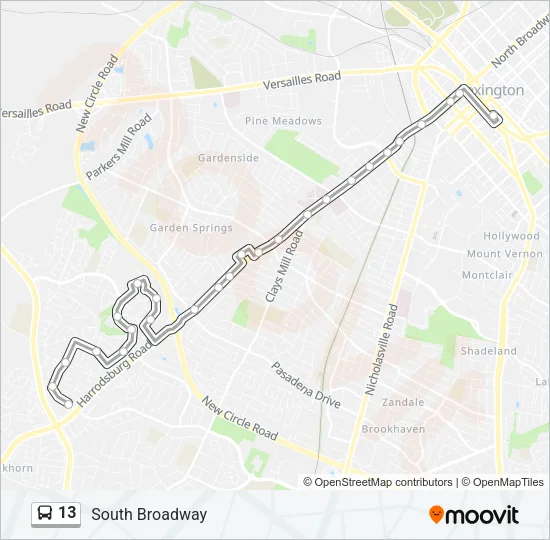 13 Bus Line Map