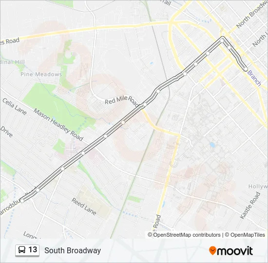 13 Bus Line Map