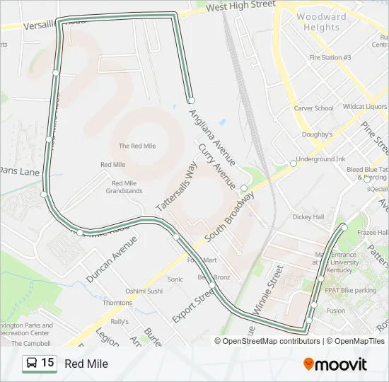 15 Bus Line Map