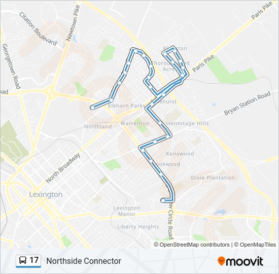 17 Bus Line Map